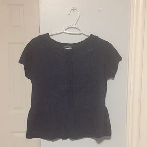 Casual dark blue blouse